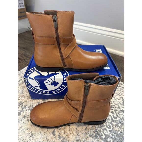 NEW Birkenstock Collins Boot Camel Leather Size 36N - Picture 2 of 6